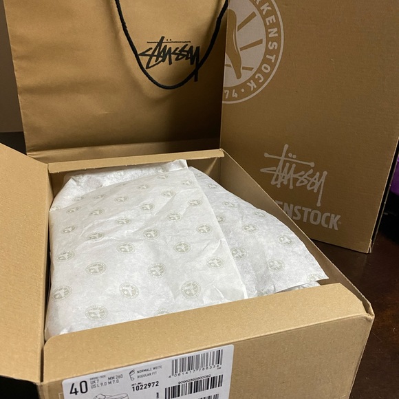 STUSSY x BIRKENSTOCK Boston BS Caramel 40 US 9W 7M - Picture 4 of 12